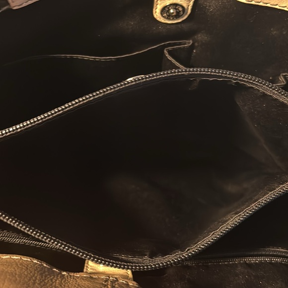 Coach Ashley Black, Taupe & Cream Leather Handbag with Dustbag - Picture 10 of 16